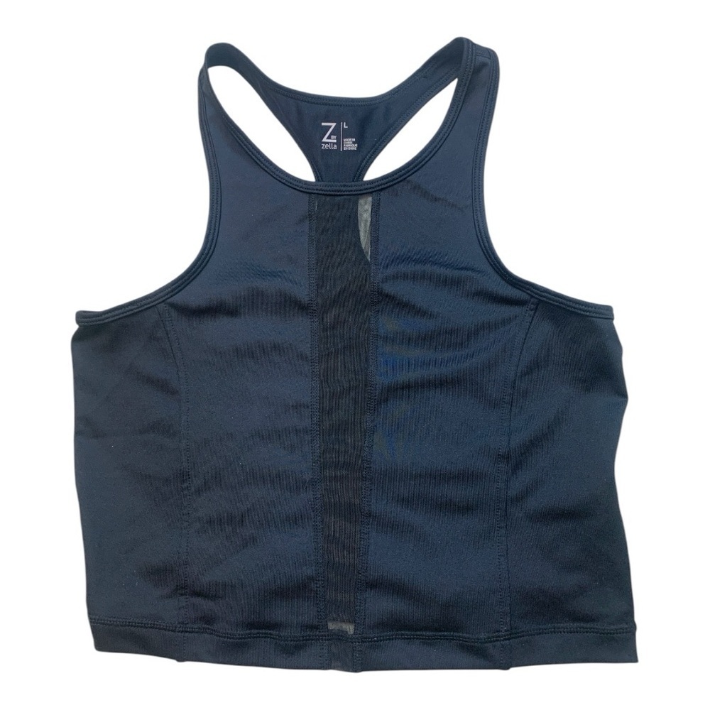 Z by Zella Black Mesh Panel Tank Top Size Large - Picture 6 of 10